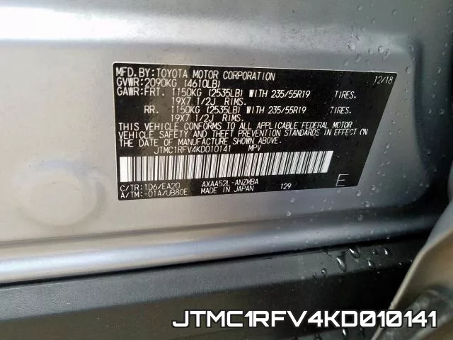 JTMC1RFV4KD010141 фото 2