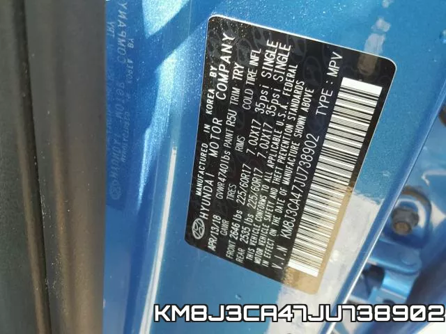 KM8J3CA47JU738902 фото 2