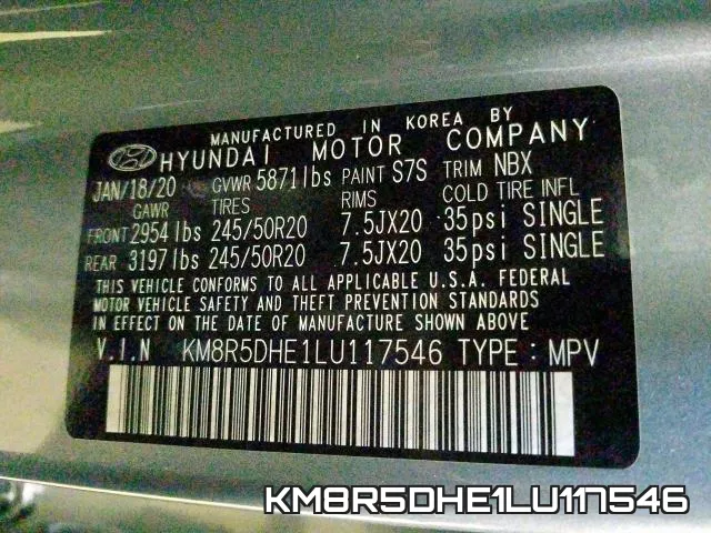 KM8R5DHE1LU117546 фото 2