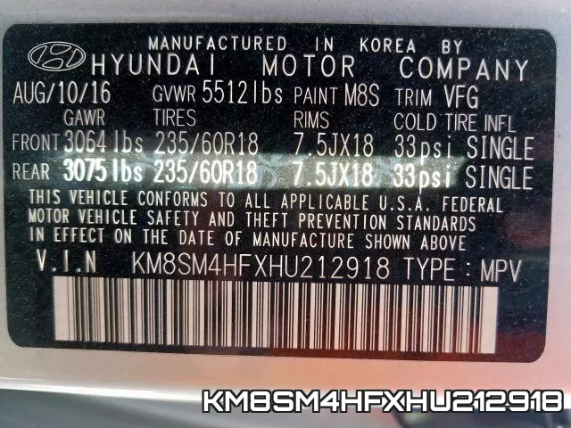 KM8SM4HFXHU212918 фото 2