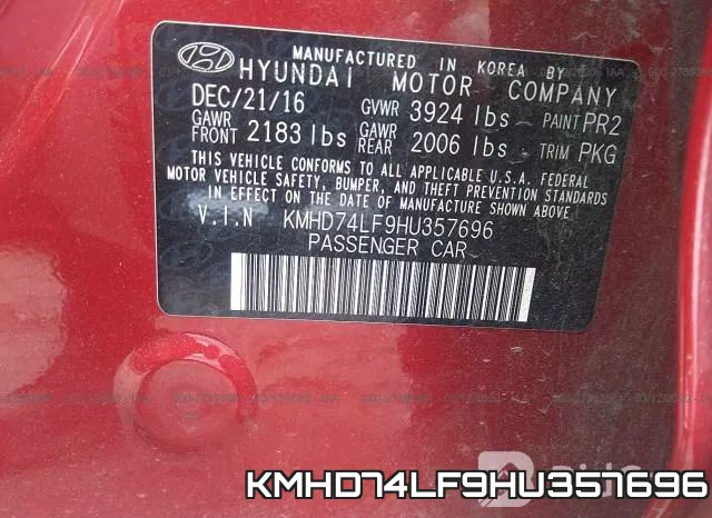 KMHD74LF9HU357696 фото 10