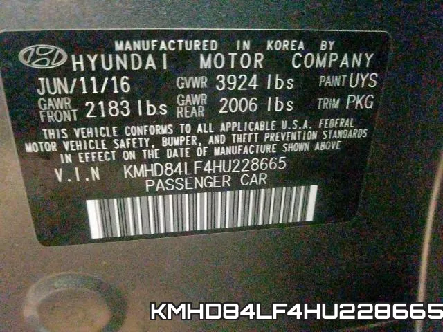 KMHD84LF4HU228665 фото 2