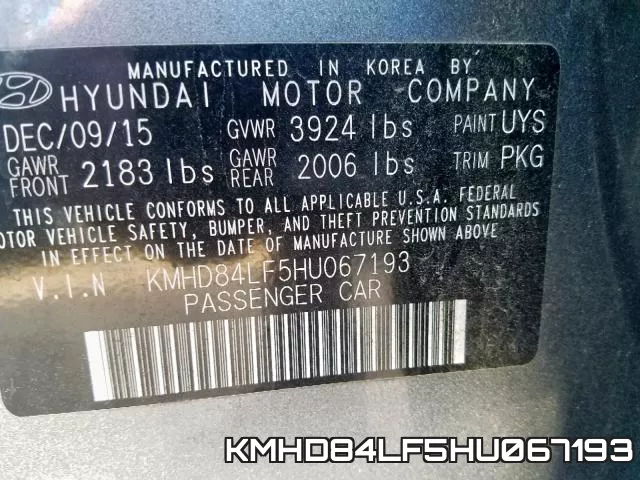 KMHD84LF5HU067193 фото 2