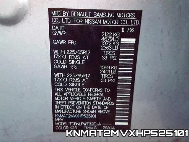 KNMAT2MVXHP525101 фото 2