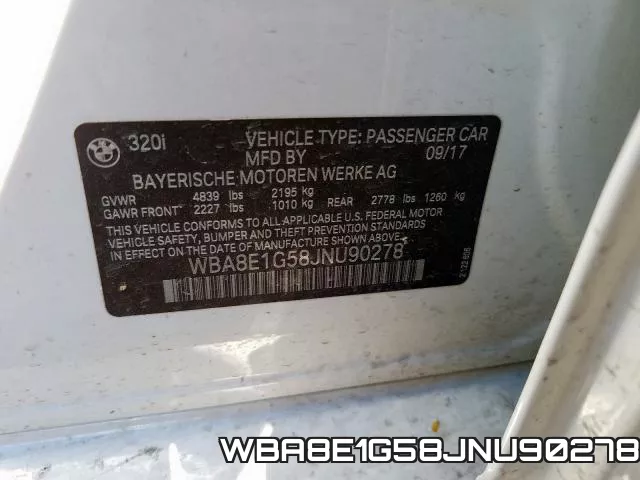 WBA8E1G58JNU90278 фото 2
