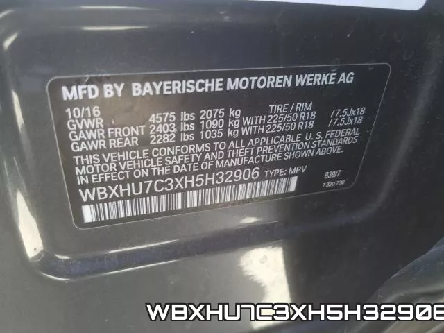 WBXHU7C3XH5H32906 фото 2