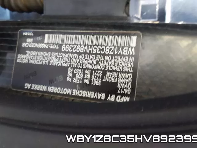 WBY1Z8C35HV892399 фото 2