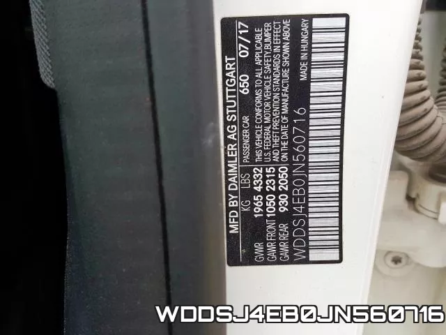 WDDSJ4EB0JN560716 фото 2