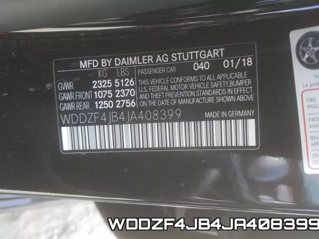 WDDZF4JB4JA408399 фото 2