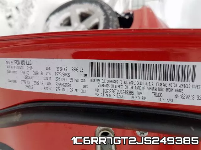 1C6RR7GT2JS249385 фото 2
