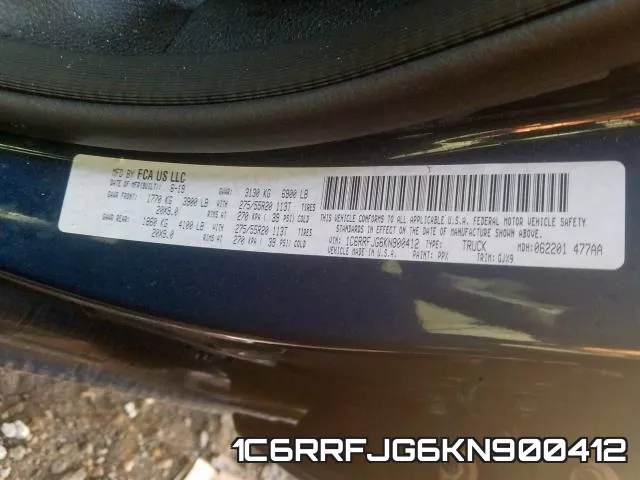1C6RRFJG6KN900412 фото 2