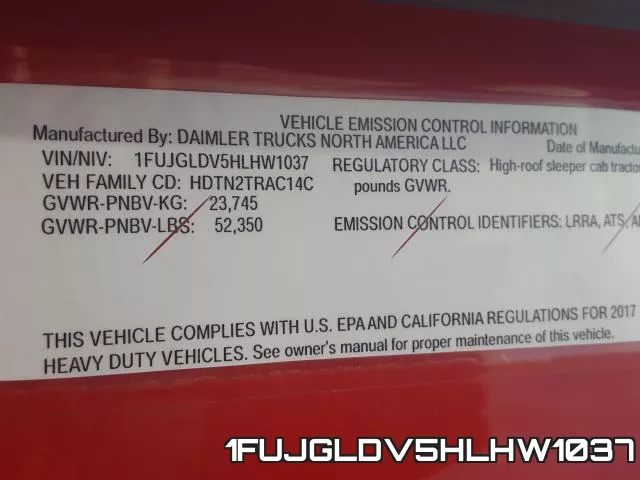 1FUJGLDV5HLHW1037 фото 2