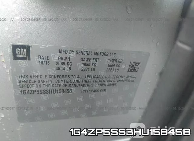 1G4ZP5SS3HU158458 фото 10