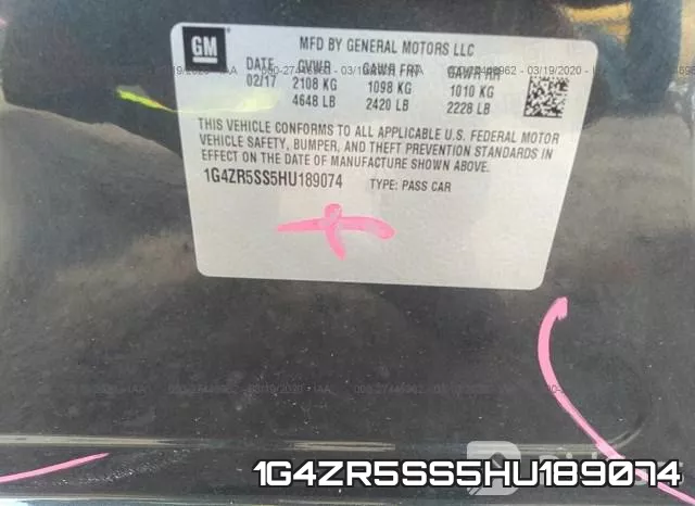 1G4ZR5SS5HU189074 фото 10