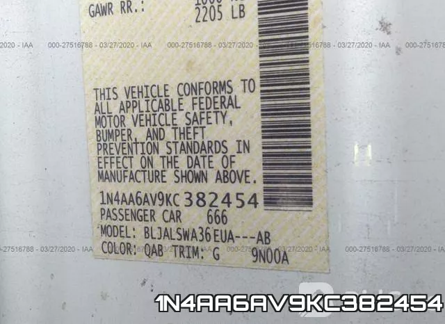 1N4AA6AV9KC382454 фото 10