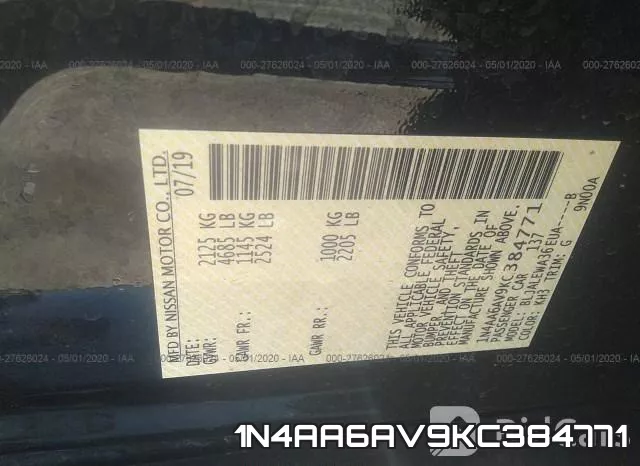 1N4AA6AV9KC384771 фото 10