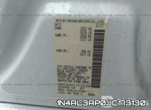 1N4AL3AP0JC173130 фото 10