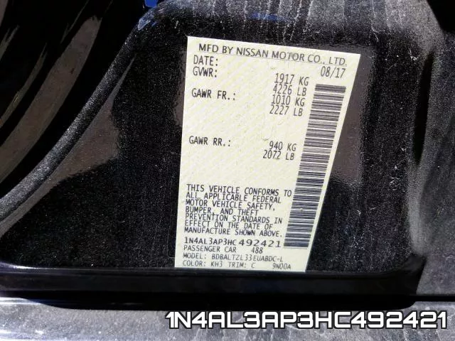 1N4AL3AP3HC492421 фото 2