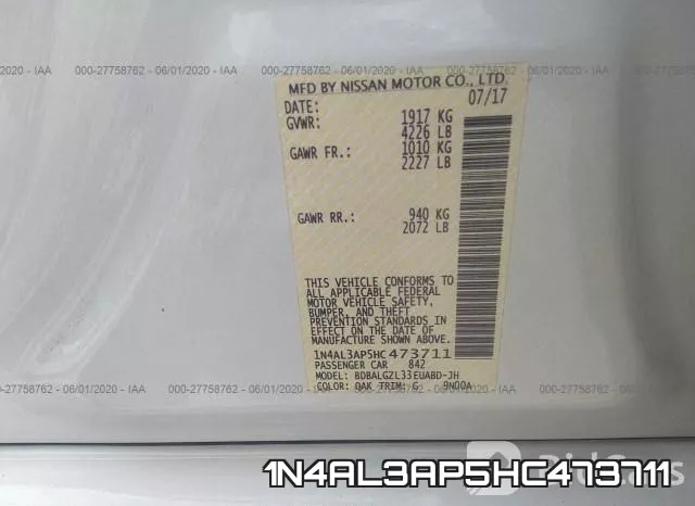 1N4AL3AP5HC473711 фото 10