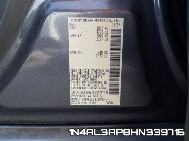 1N4AL3AP8HN339716 фото 2