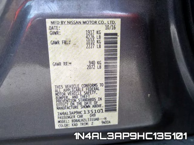 1N4AL3AP9HC135101 фото 2