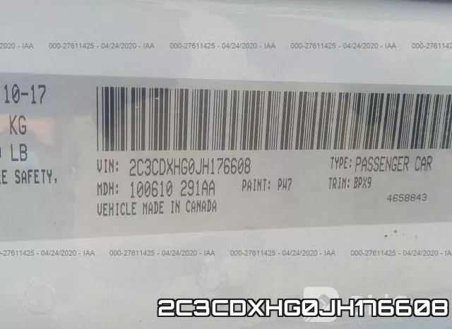 2C3CDXHG0JH176608 фото 10