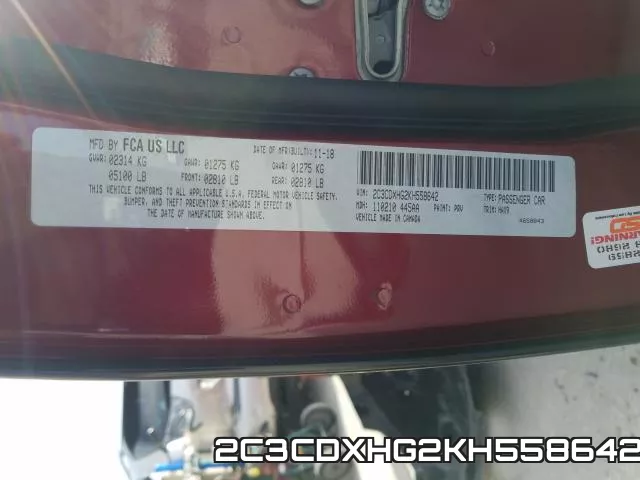 2C3CDXHG2KH558642 фото 2