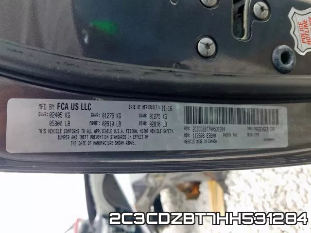 2C3CDZBT7HH531284 фото 2