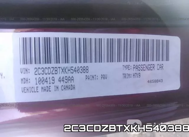 2C3CDZBTXKH540388 фото 10