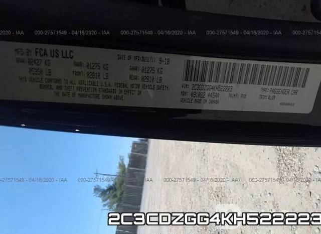 2C3CDZGG4KH522223 фото 10