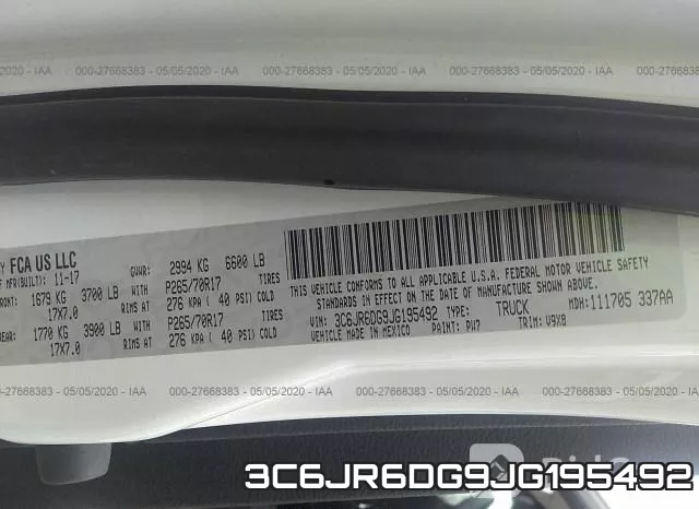 3C6JR6DG9JG195492 фото 10