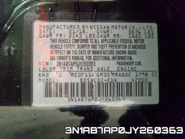 3N1AB7AP0JY260363 фото 2