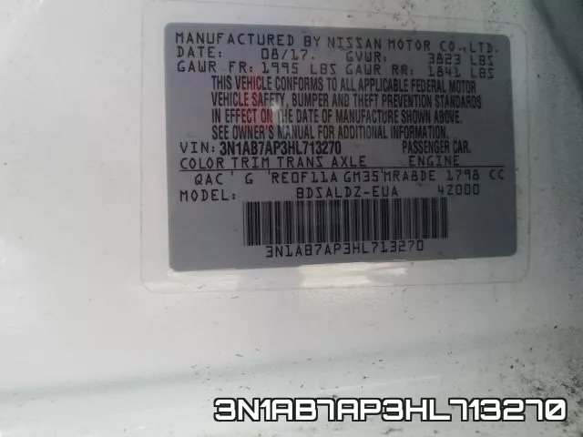 3N1AB7AP3HL713270 фото 2