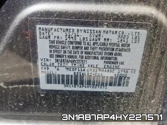 3N1AB7AP4HY227571 фото 2