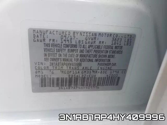 3N1AB7AP4HY409996 фото 2