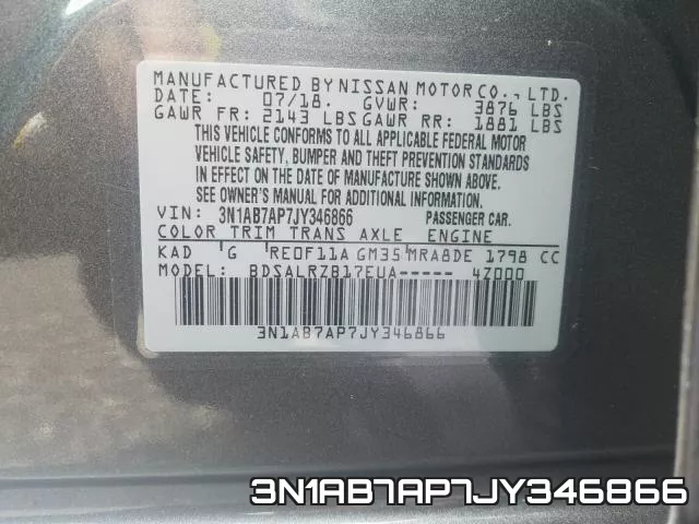 3N1AB7AP7JY346866 фото 2