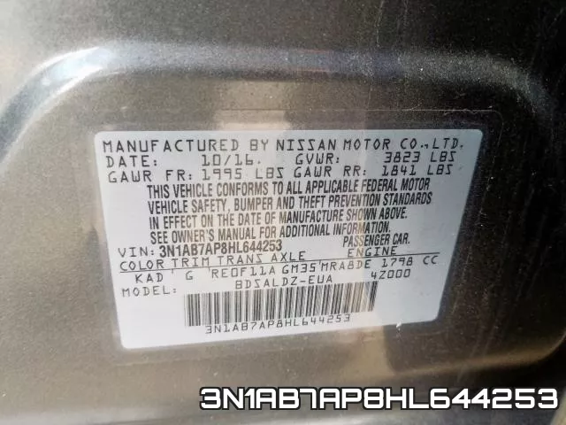 3N1AB7AP8HL644253 фото 2