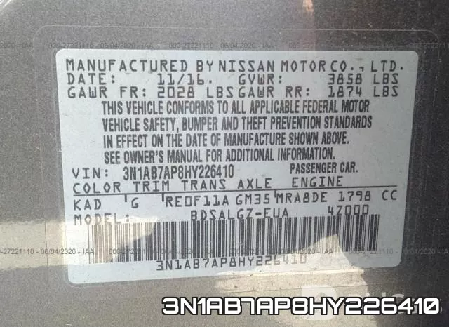 3N1AB7AP8HY226410 фото 10
