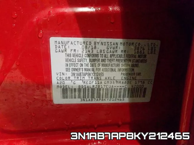 3N1AB7AP8KY212465 фото 2