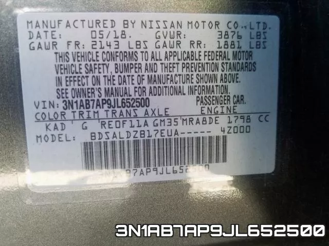 3N1AB7AP9JL652500 фото 2