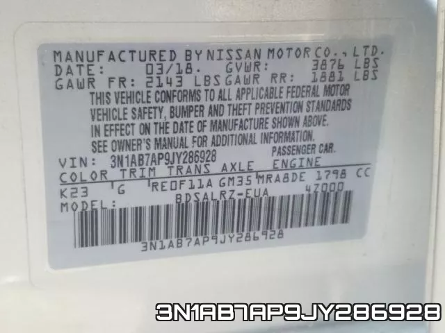 3N1AB7AP9JY286928 фото 2