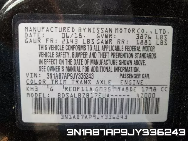 3N1AB7AP9JY336243 фото 2