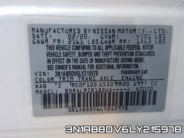 3N1AB8DV6LY215978 фото 2