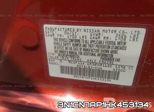 3N1CN7AP1HK453134 фото 10
