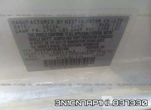 3N1CN7AP1HL837330 фото 10