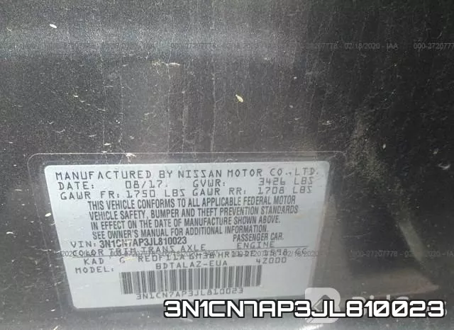 3N1CN7AP3JL810023 фото 10