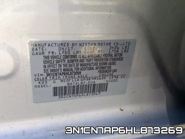 3N1CN7AP6HL873269 фото 2