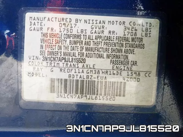 3N1CN7AP9JL815520 фото 2