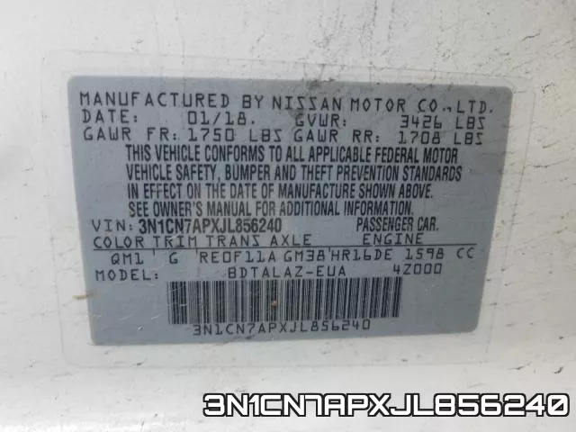 3N1CN7APXJL856240 фото 2