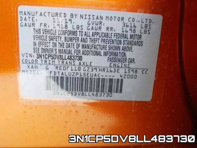 3N1CP5DV8LL483730 фото 2